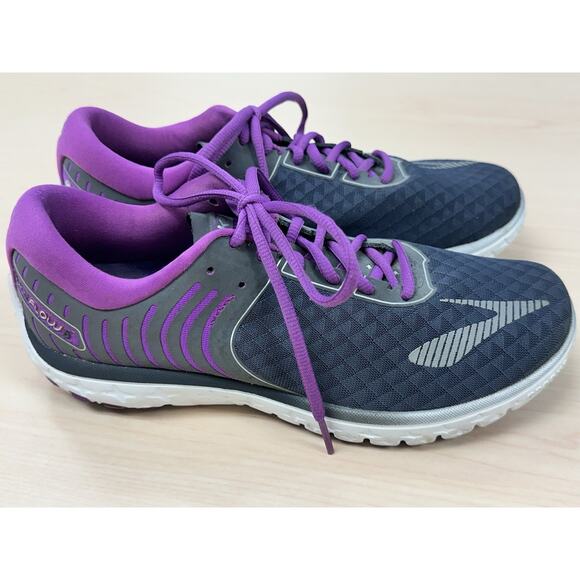Brooks PureFlow 6 Women’s Running Shoes 10 Purple Gray Lightweight DNA Cushion - Picture 3 of 13